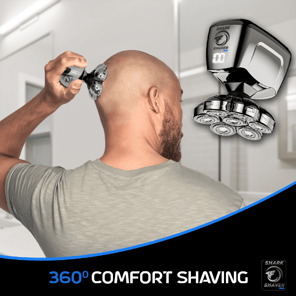 Shark Shaver Pro - Platinum Men's Electric Skull Shaver For Head & Face