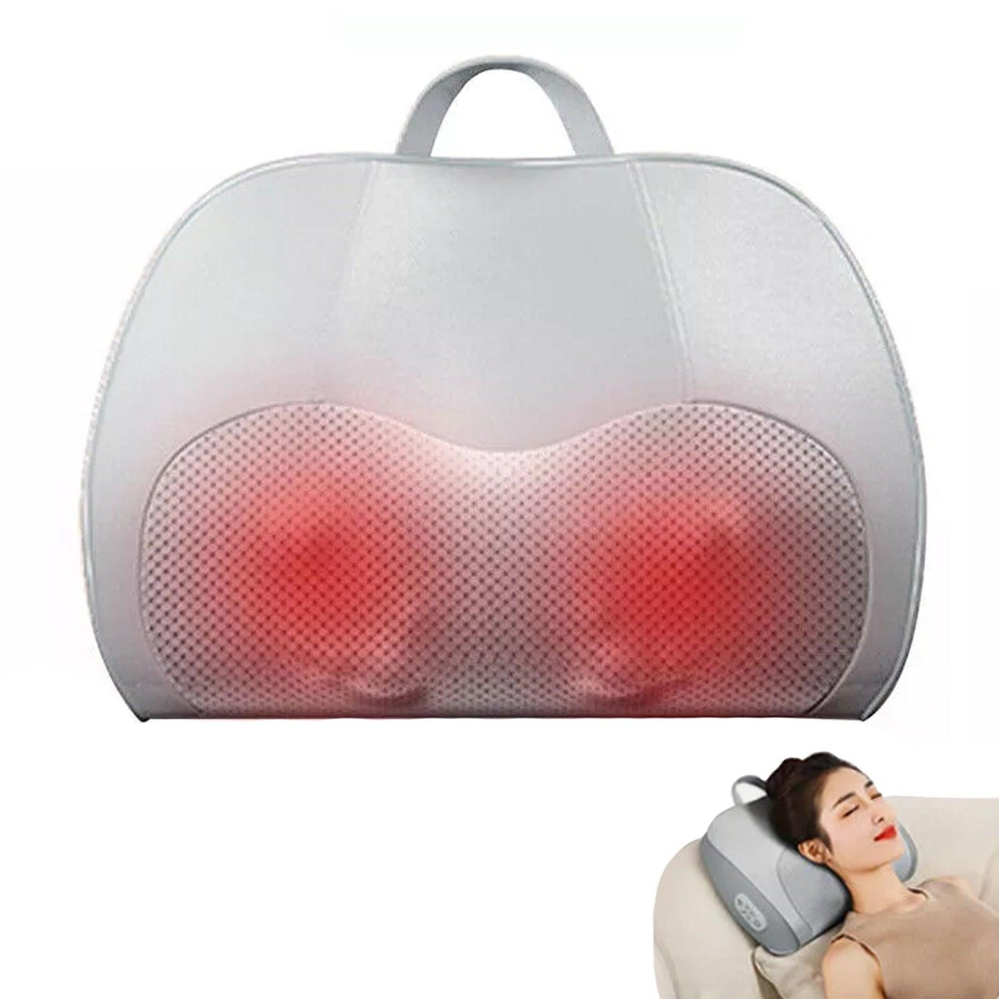 Shiatsu Pillow Massager - Massage Pillow Neck Shiatsu Deep Kneading Shoulder Back Foot Heat 3d Massager