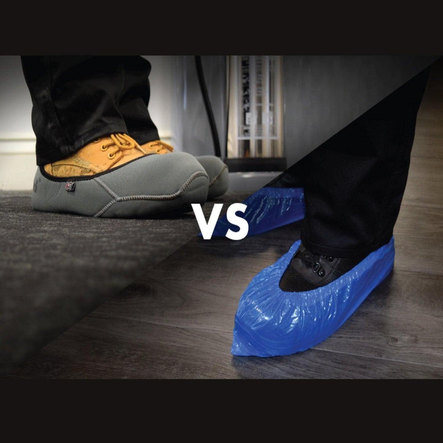 Disposable Shoe Covers - BLUE Plastic Rain Waterproof Boot Protector Carpet Cleaning