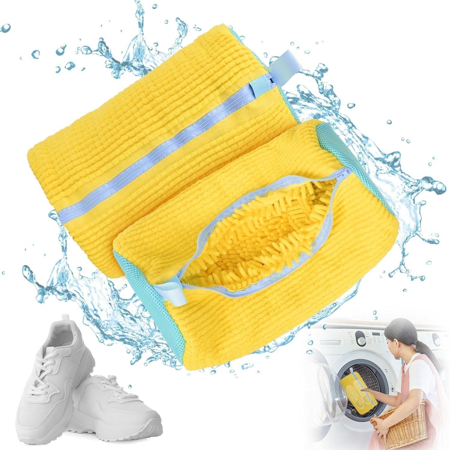 Shoe Washing Machine Bag - 1/2pcs Trainer Washing Bag Cleaning Laundry Shoe Bag