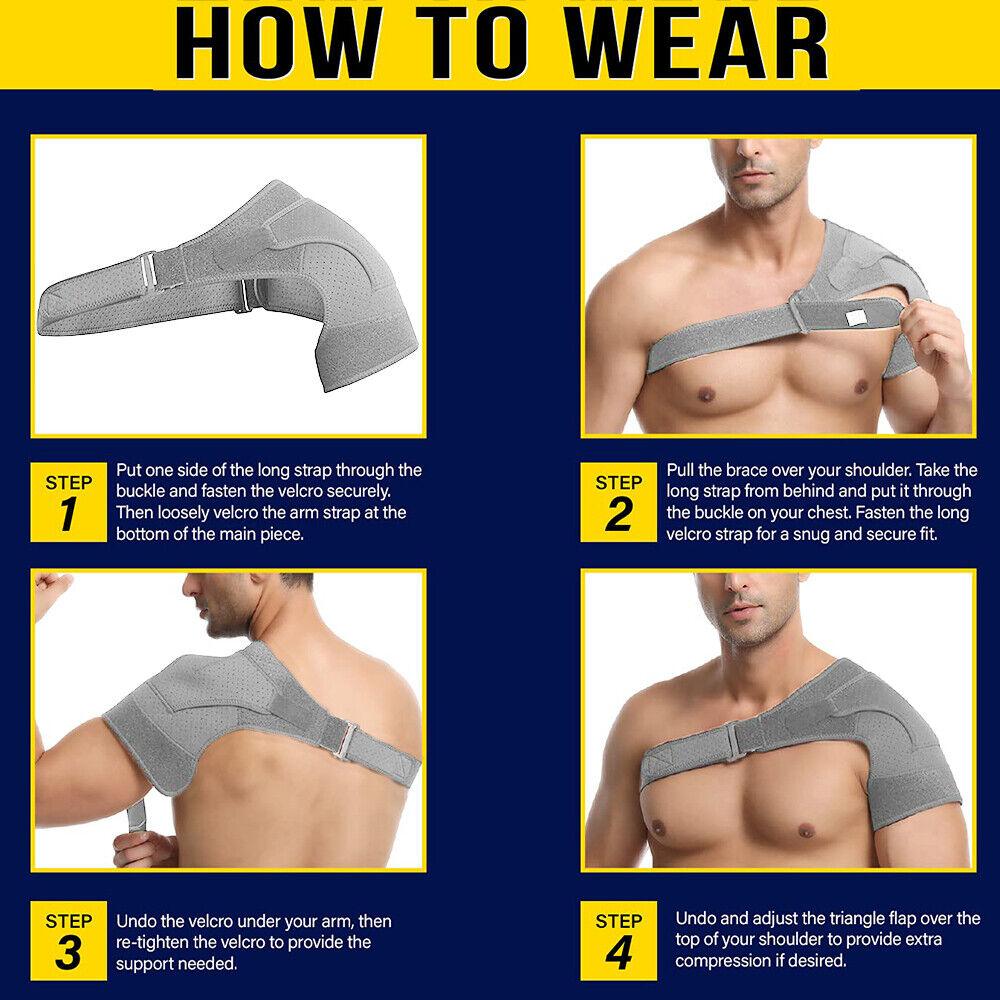 Shoulder Strap for Pain - Shoulder Support Brace Injury Strap Rotator Cuff Compression Wrap AC Joint Pain