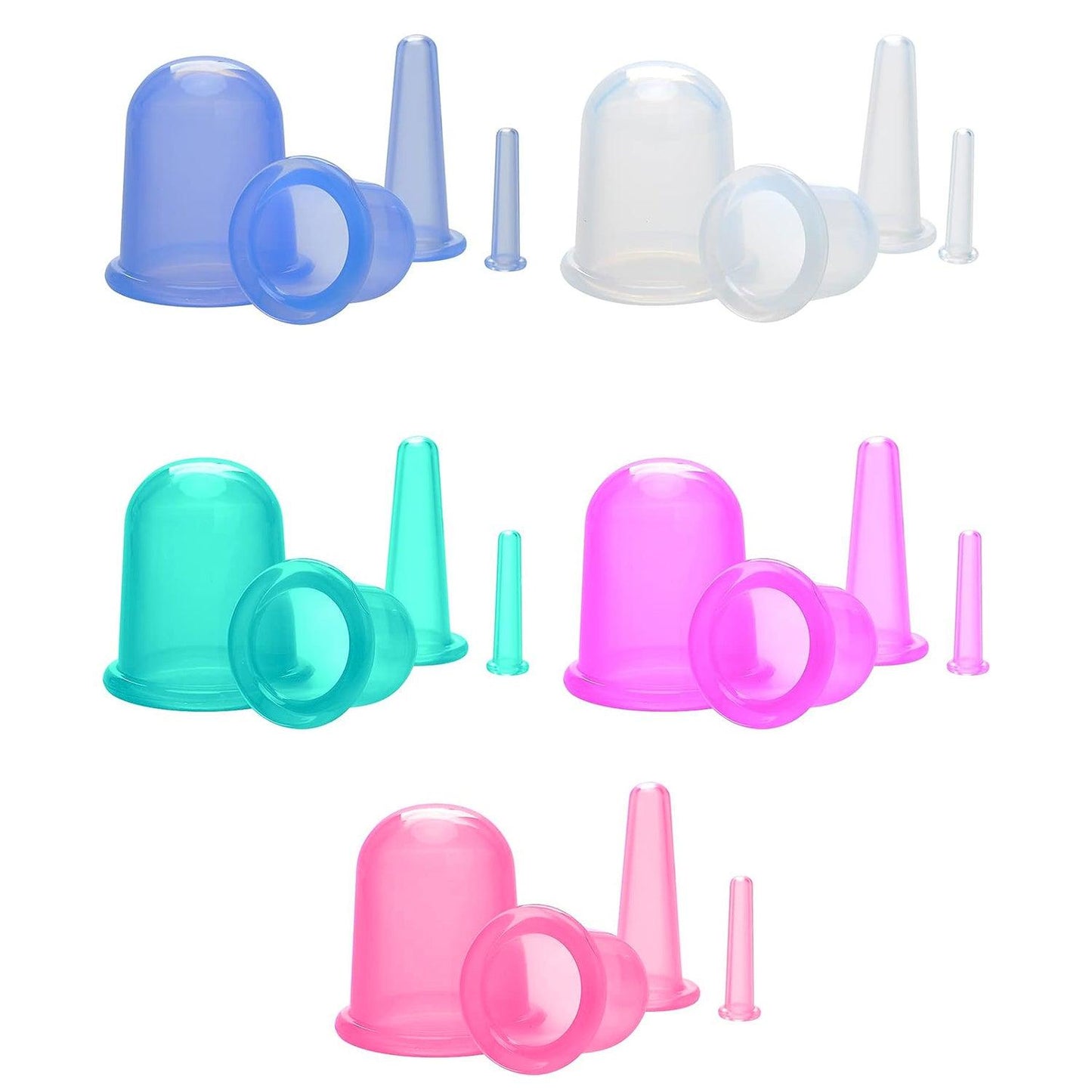 Silicone Cupping Set - Anti Cellulite Cup Massage Roller Vacuum Massage Cup Kit Body Cup Set
