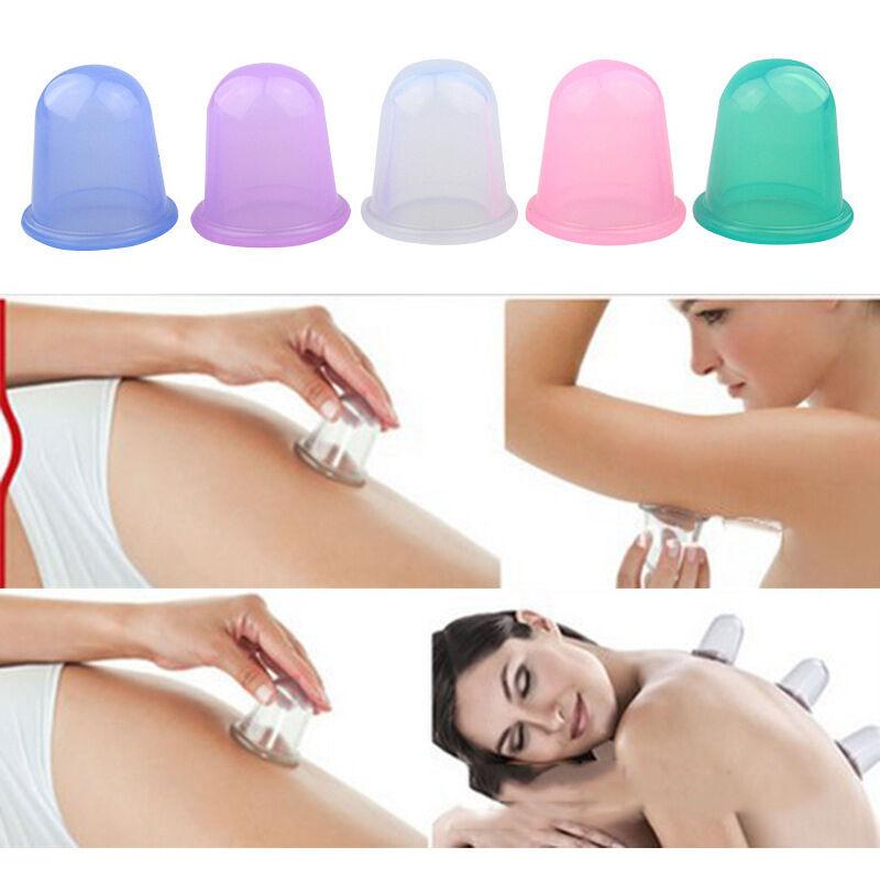 Silicone Cupping Set - Anti Cellulite Cup Massage Roller Vacuum Massage Cup Kit Body Cup Set