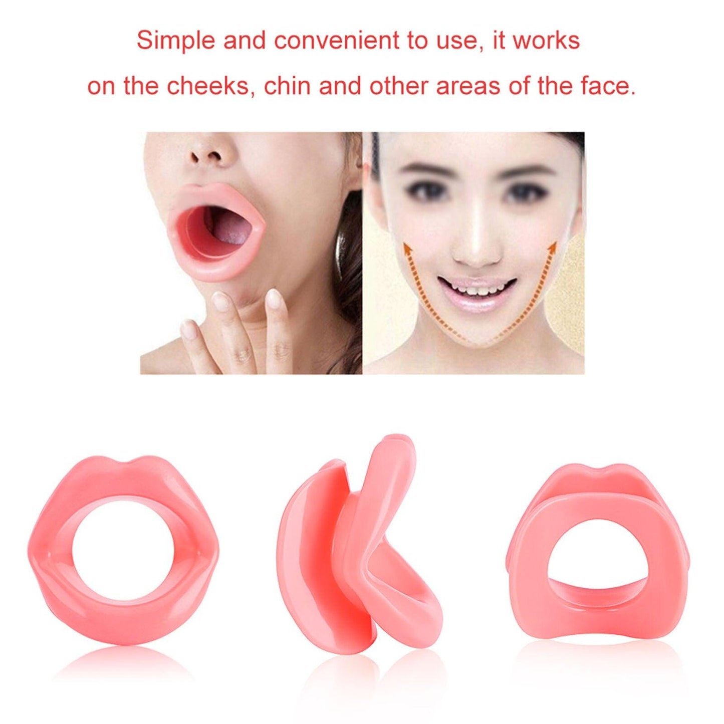 Mouth Exercises Tool - Face Slimmer Silicone Oral Lip Trainer Face Lifting Lip Exerciser