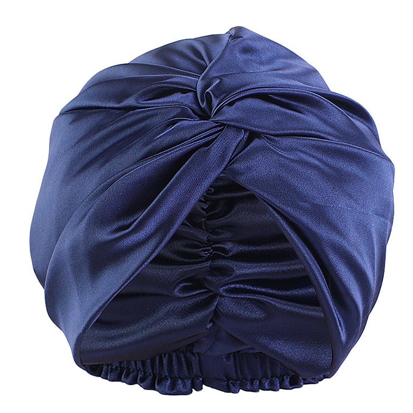 Silk Turban for Sleep - Bonnets For Women Twisted Sleeping Night Cap Pure Silk Hair Wrap Cap