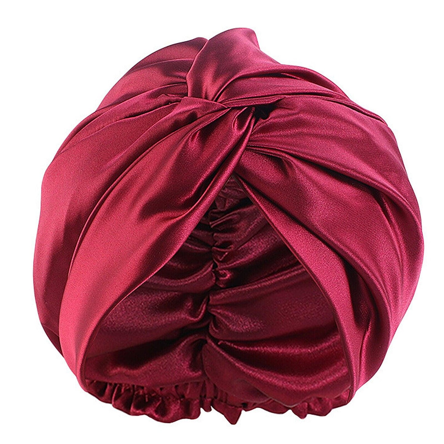 Silk Turban for Sleep - Bonnets For Women Twisted Sleeping Night Cap Pure Silk Hair Wrap Cap