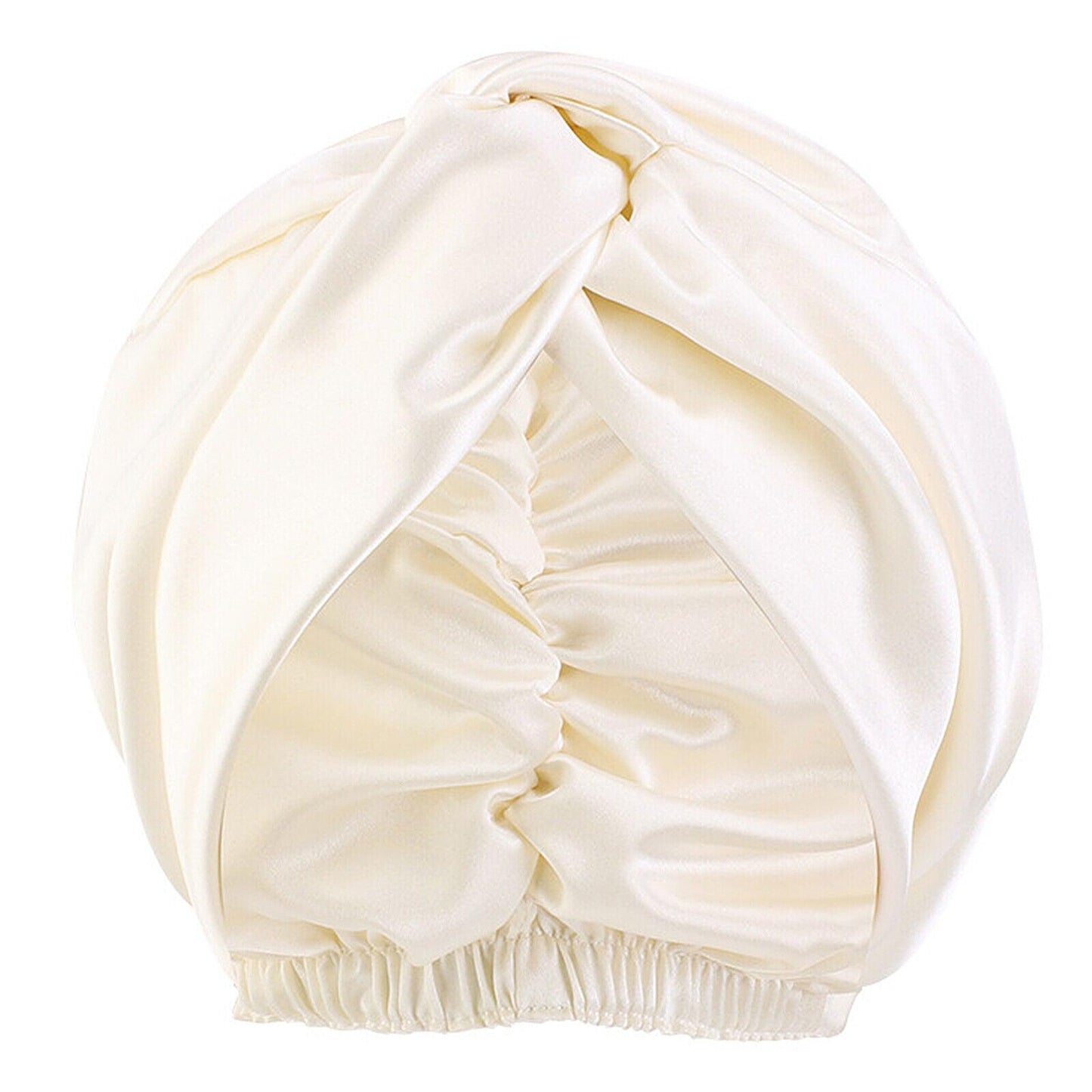 Silk Turban for Sleep - Bonnets For Women Twisted Sleeping Night Cap Pure Silk Hair Wrap Cap