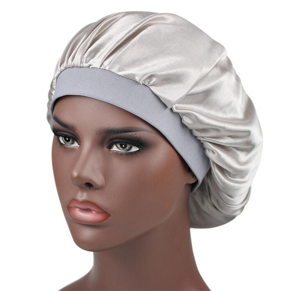 Hair Wraps for Sleeping - Bonnet Cap Long Hair Care Hat Woman Silk Satin Protection Night Head Turban Wrap