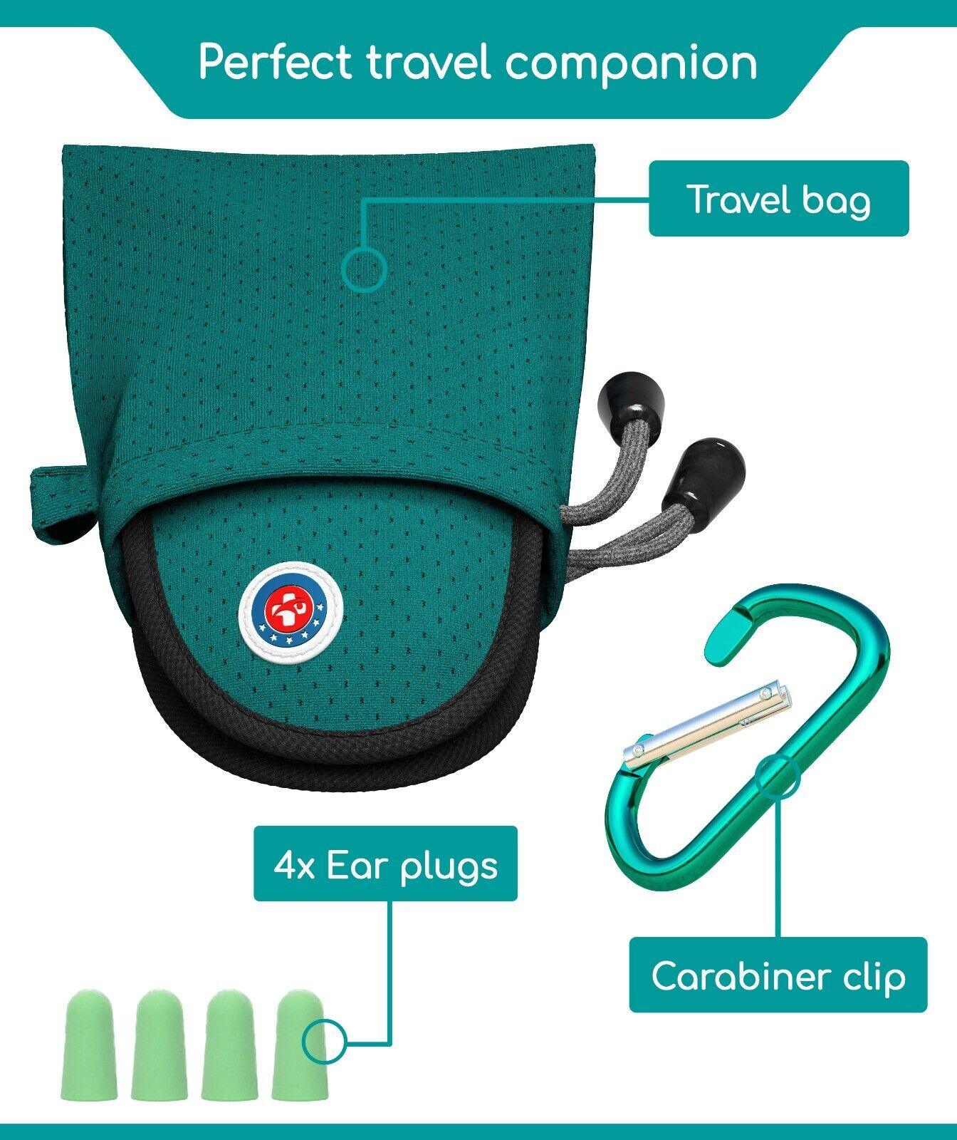 Sleeping Eye Mask - Medi Grade Sleeping Eye Mask Travel Kit 3D 100% Blackout, Ear Plugs, Clip, Bag