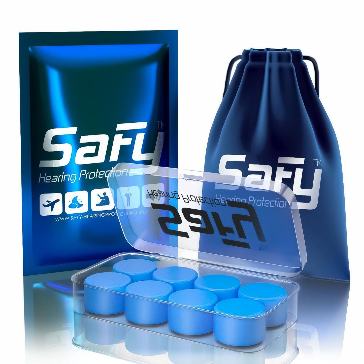 Best Noise Reduction Ear Plugs-  Soft Silicone Ear Plugs Reusable & Mouldable for Sleeping Swim