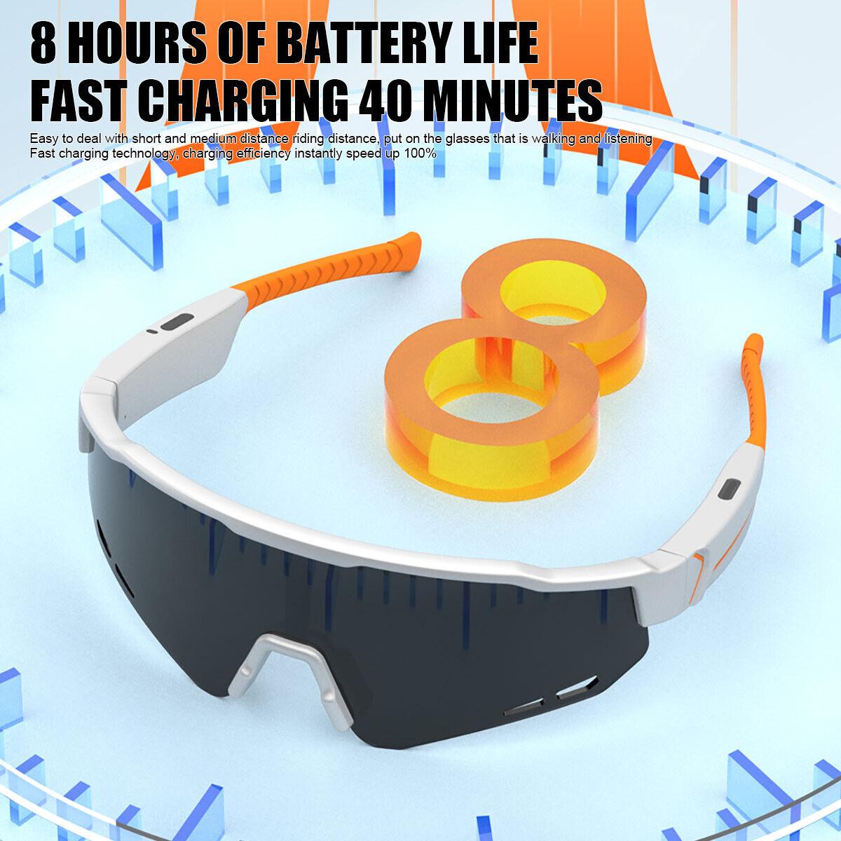 Smart Cycling Glasses - Bluetooth Headset With Sunglass, Cycling Bicycle Smart Glasses Bluetooth Audio Sunglasses / Open Ear Headphones