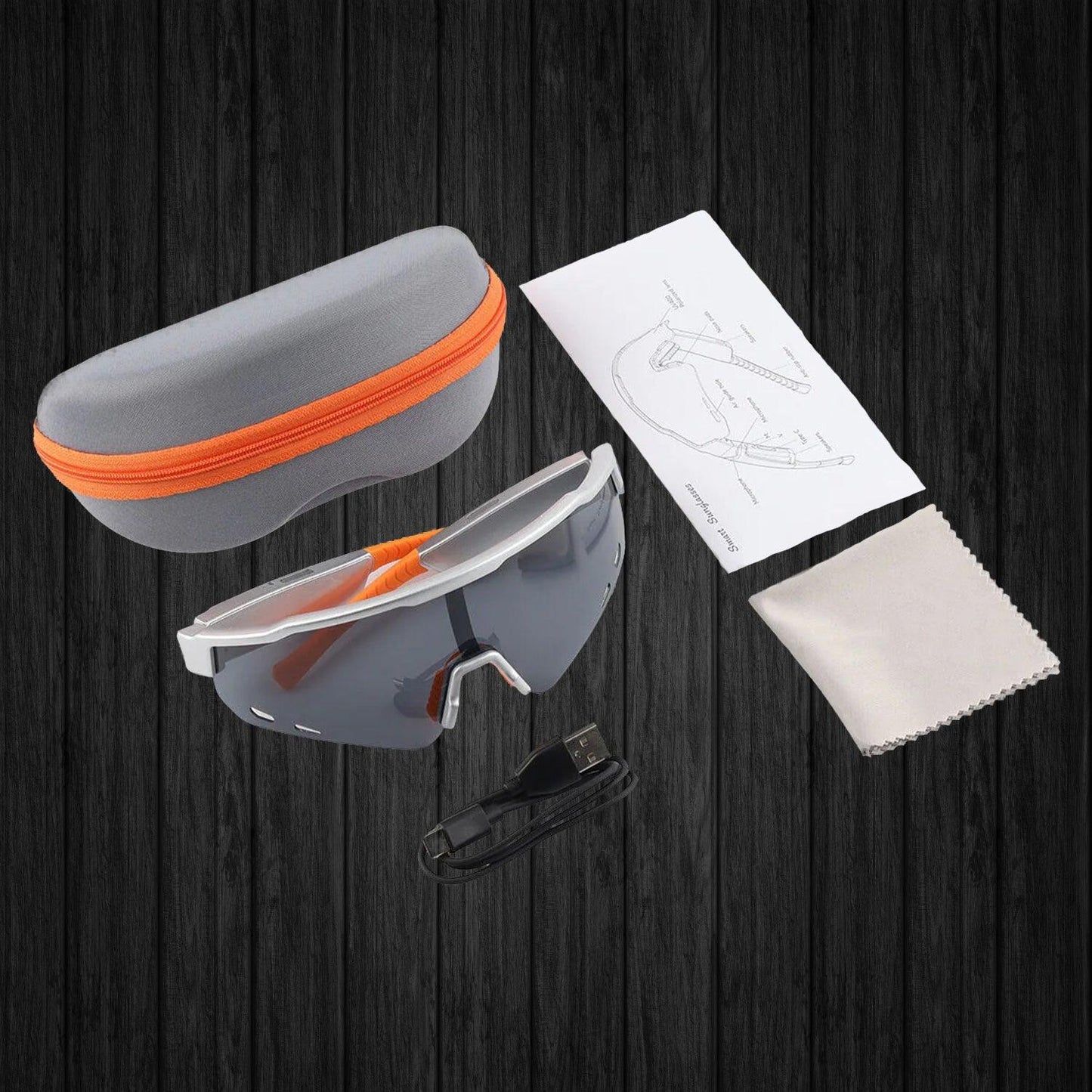 Smart Cycling Glasses - Bluetooth Headset With Sunglass, Cycling Bicycle Smart Glasses Bluetooth Audio Sunglasses / Open Ear Headphones
