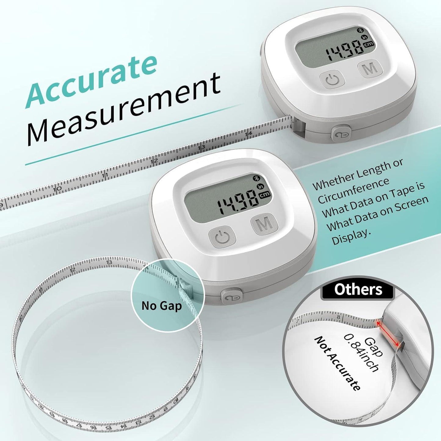Body Measurements Tape - Body Tape Measure, Tool for Monitoring Body Fat, Measuring Tape for Body