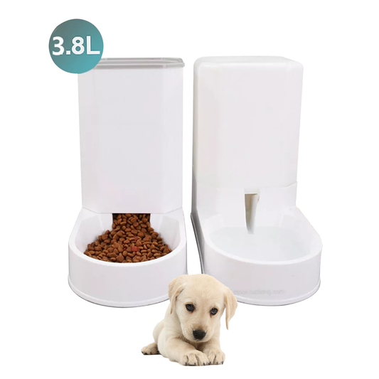Smart Pet Feeder – 3.8L Automatic Food Dispenser & Water Fountain Drink Bowl for Cats & Dogs