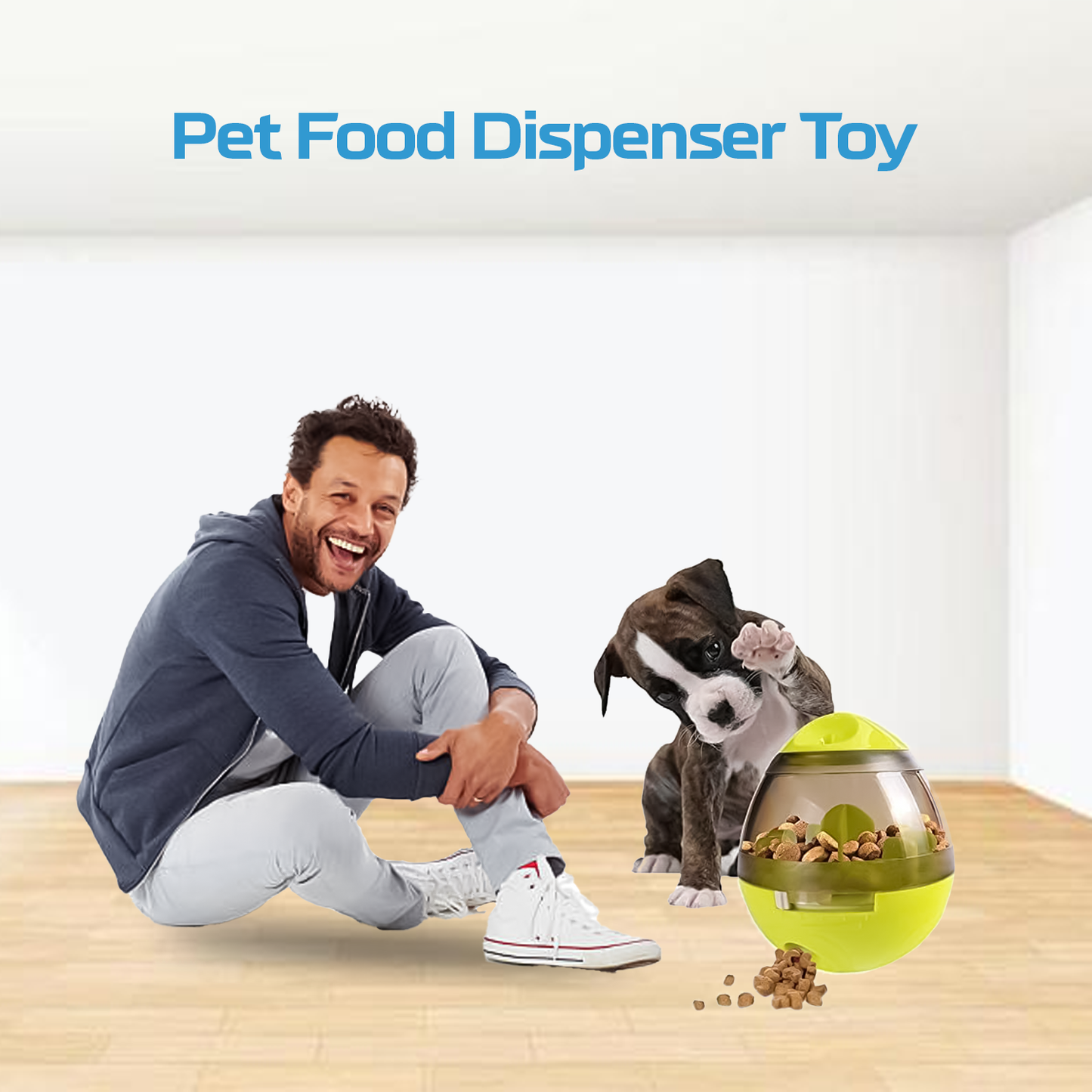Automatic Dog Food Feeder - Pet Food Ball Interactive Toy Spill Treat Dispensing Bowl Feeder Breaker Cat