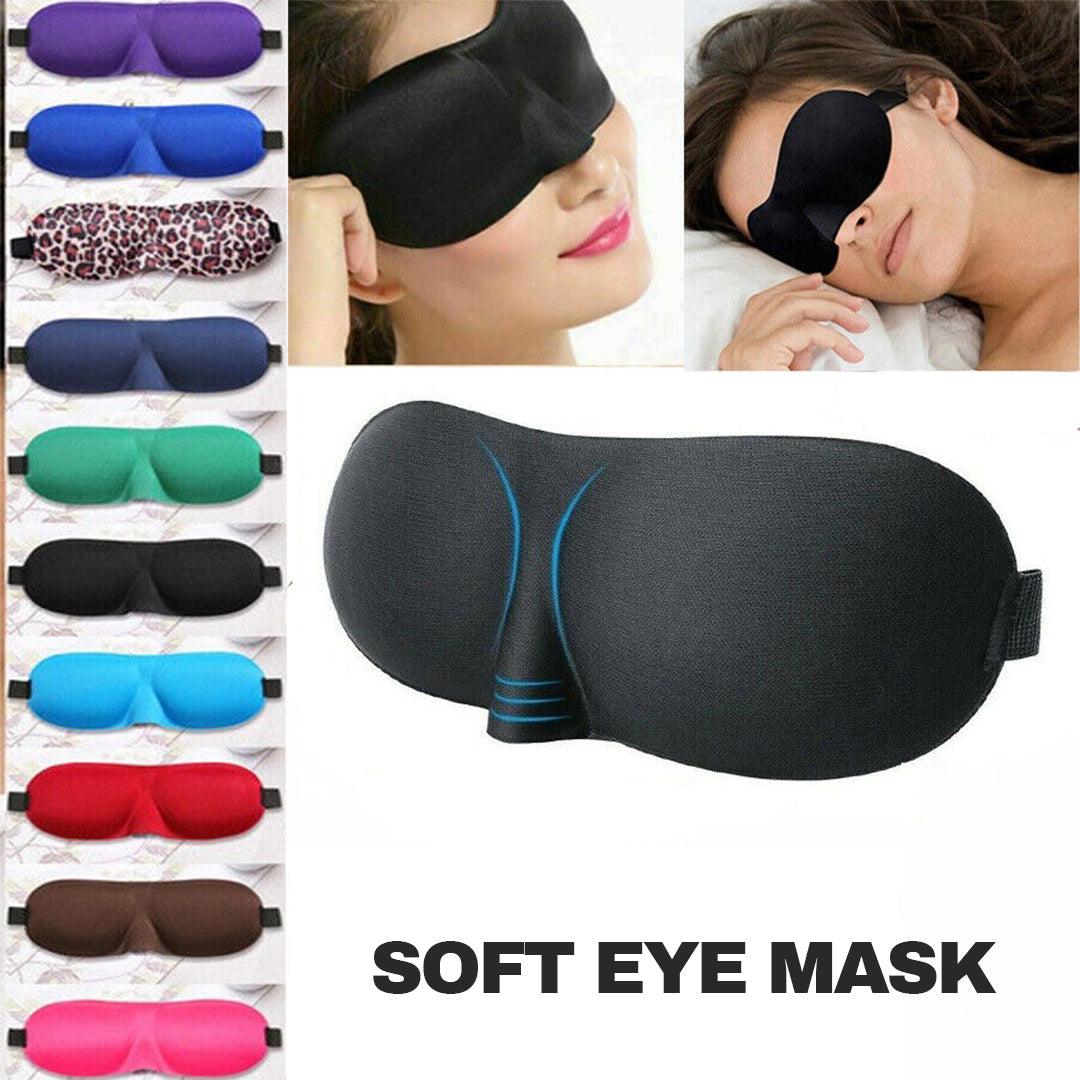 3D Eye Mask - Eye Mask Soft Padded 3D Sleep Sponge Masks Cover Travel aid Rest Blindfold Shade
