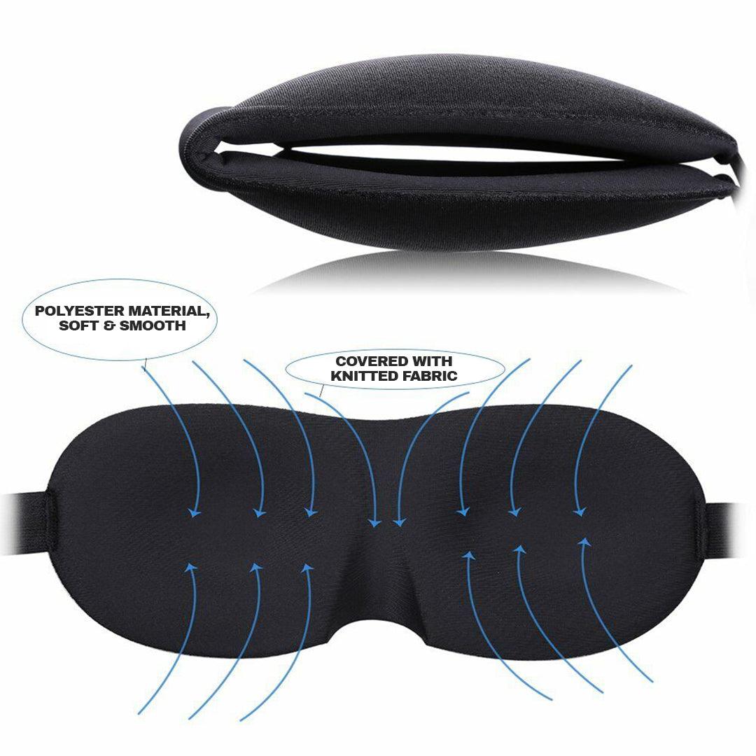 3D Eye Mask - Eye Mask Soft Padded 3D Sleep Sponge Masks Cover Travel aid Rest Blindfold Shade