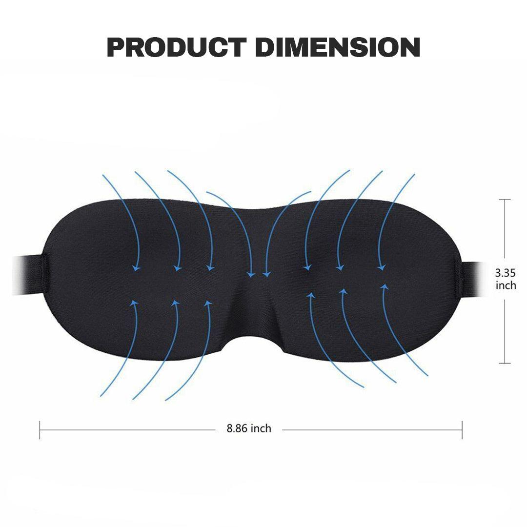 3D Eye Mask - Eye Mask Soft Padded 3D Sleep Sponge Masks Cover Travel aid Rest Blindfold Shade