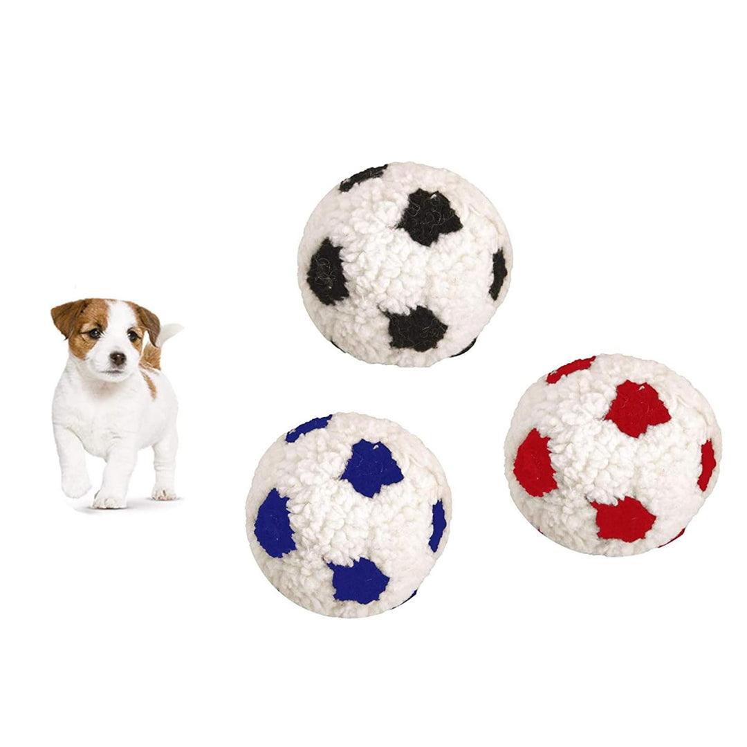 Footballs for Dogs - 23cm Stuffed Plush Dog Puppy Soft Squeaky Football Toy