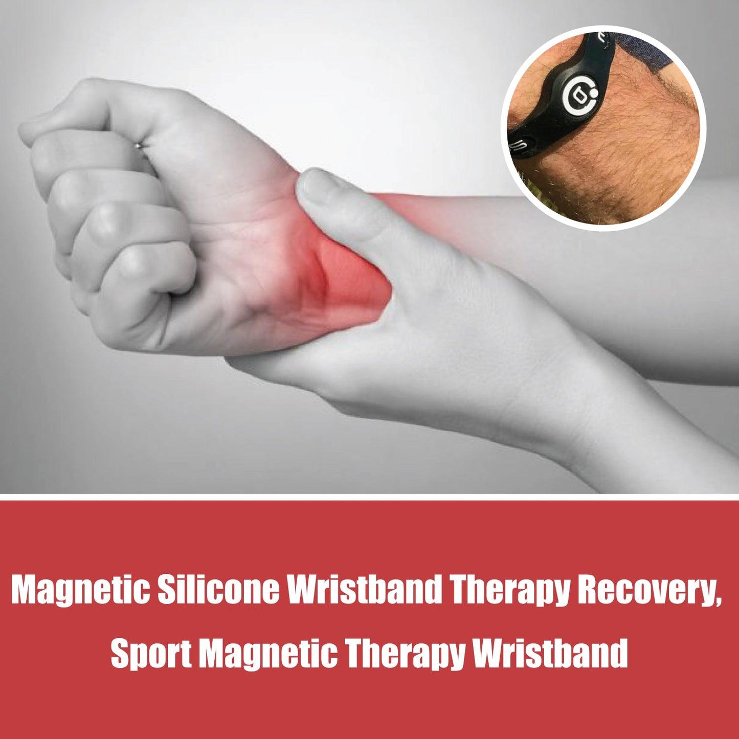 Sport Magnetic Wristband - Bioflow Bracelet Sport Twin & Slim- Magnetic Silicone Wristband Therapy Recovery