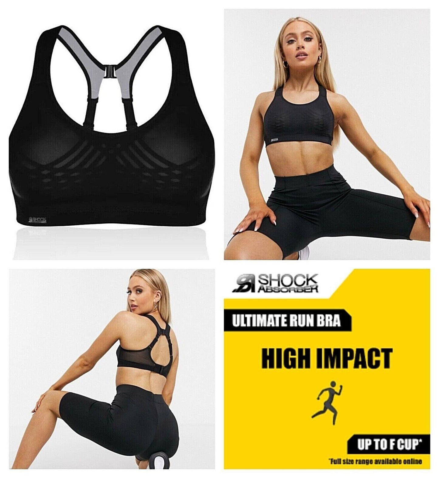 Sports Bra for Women - Shock Absorber Ultimate Fly Sports Bra S02y3 High Impact Women's Gym Run