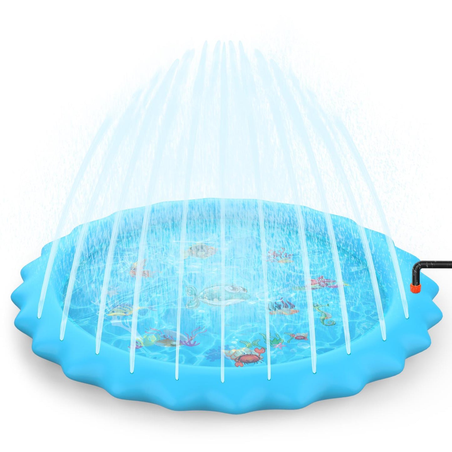 Sprinkler Splash Pad - Outdoor Water Play Sprinklers Large Round Sprinkle Splash Water Play Mat Summer Spray Inflatable for Kids