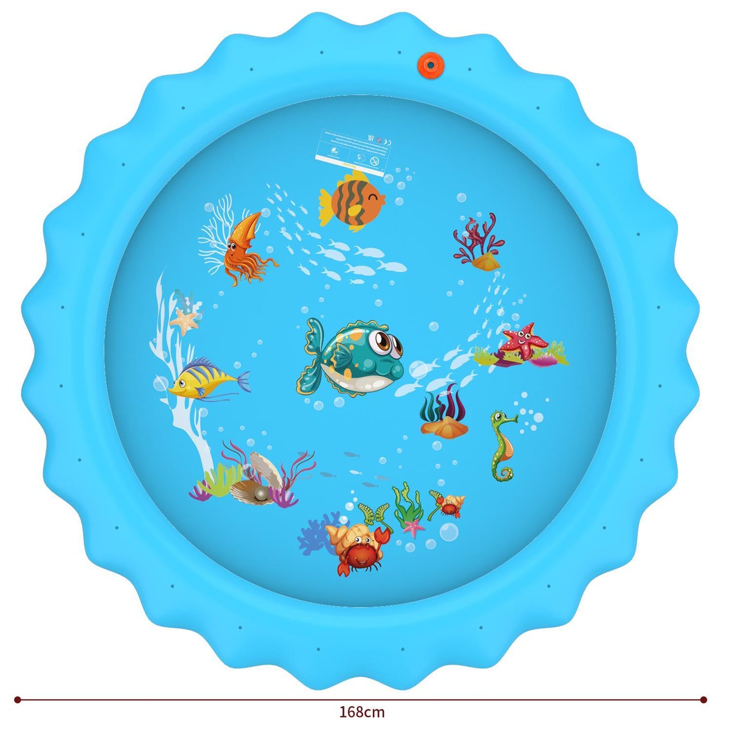 Sprinkler Splash Pad - Outdoor Water Play Sprinklers Large Round Sprinkle Splash Water Play Mat Summer Spray Inflatable for Kids