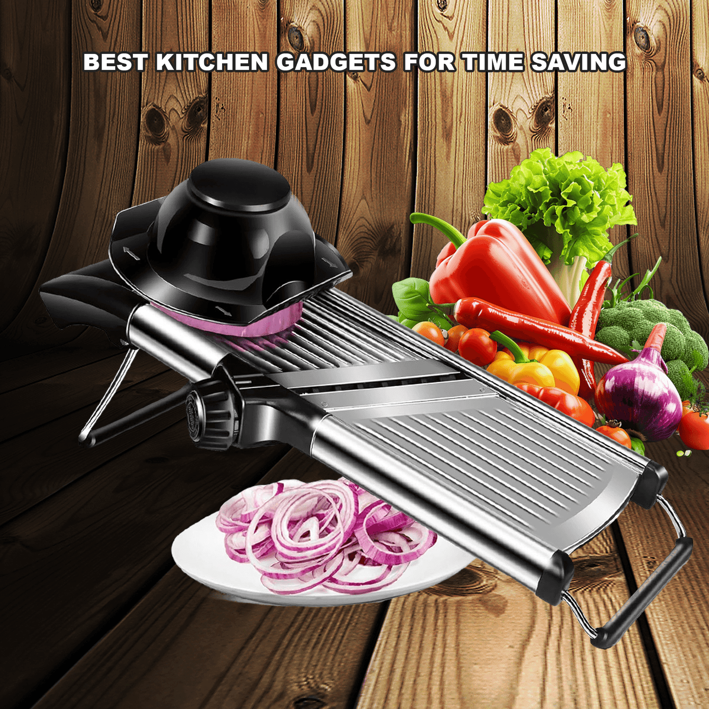 Kitchen Mandoline Slicer – Professional Food Cutter Fruit Vegetable Chopper Grater Tool