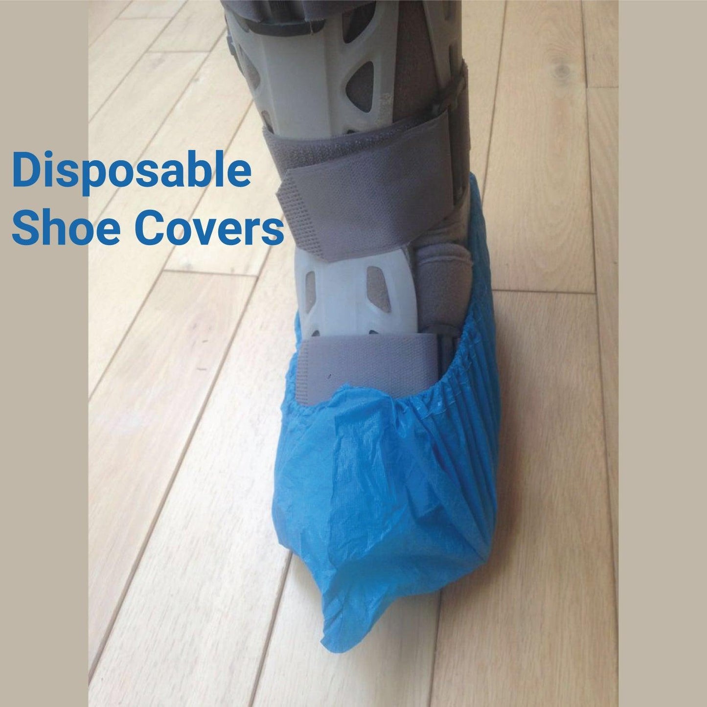 Disposable Shoe Covers - BLUE Plastic Rain Waterproof Boot Protector Carpet Cleaning