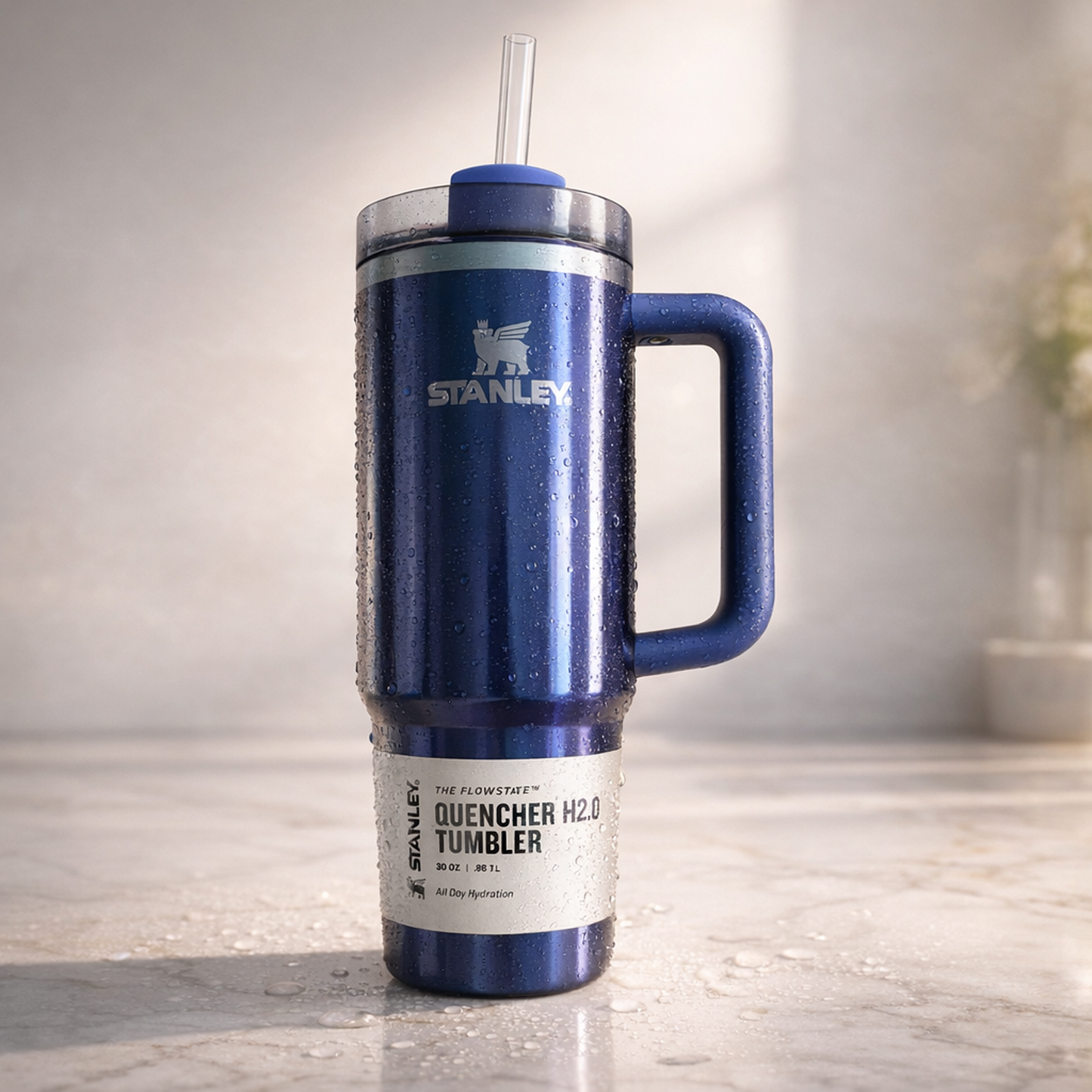 Insulated Straw Tumbler - 40 OZ Stanley Quencher H2.0 Tumbler with Straw Travel Mug for Cold or Hot Drinks Love Shack Fancy