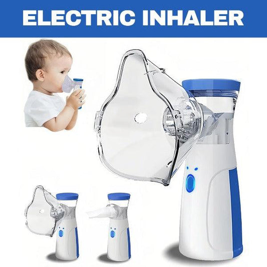 Portable Steam Inhaler - Adjustable Silent Nebuliser with 2 Masks (1 Big + 1 Small) & Mouthpiece
