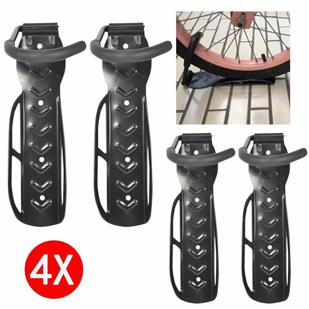 Best Bike Wall Mount - 4x Steel Bike Rack Stand Storage Wall Mounted Hook Hanger Bicycle Holder Hanging