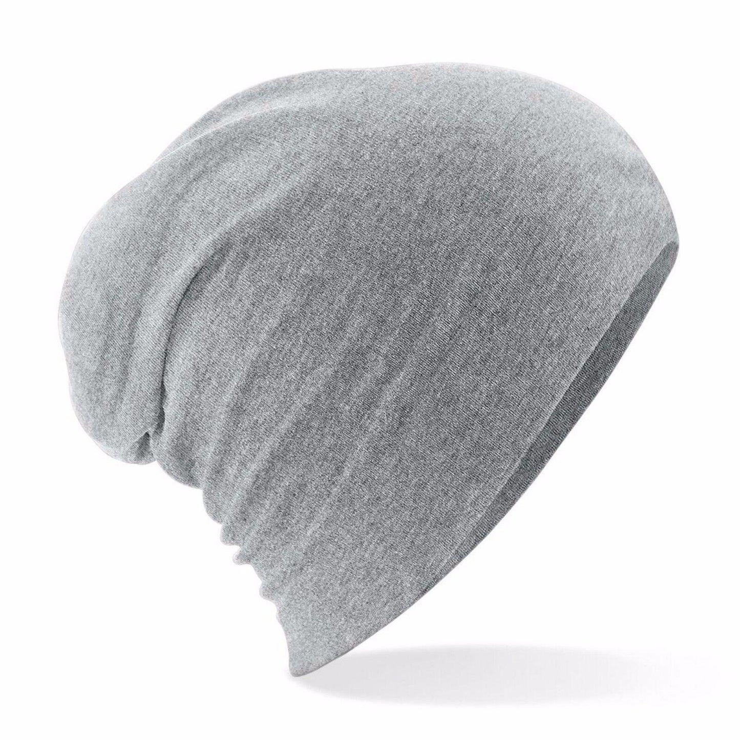 Slouchy Beanie Hats UK - Jersey Stretch Beanie Hat Soft Thin Warm Cotton Skull Cap