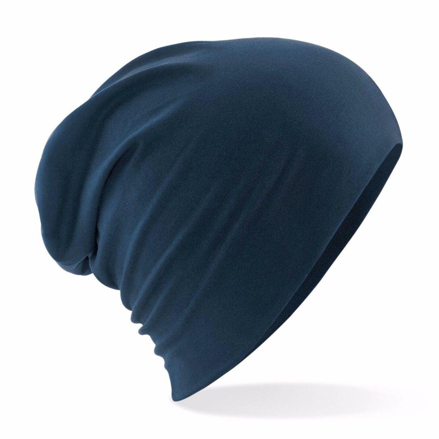 Slouchy Beanie Hats UK - Jersey Stretch Beanie Hat Soft Thin Warm Cotton Skull Cap