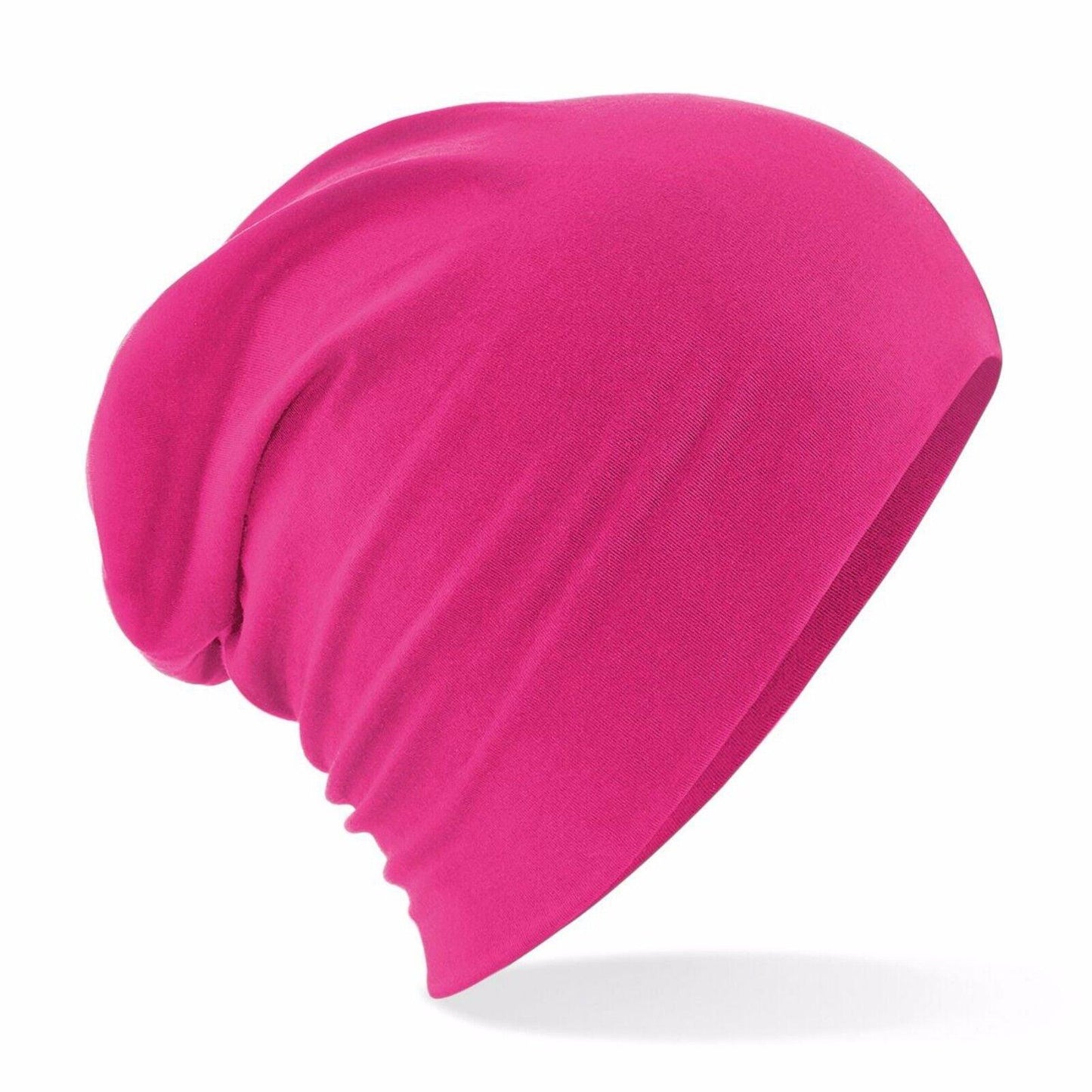 Slouchy Beanie Hats UK - Jersey Stretch Beanie Hat Soft Thin Warm Cotton Skull Cap