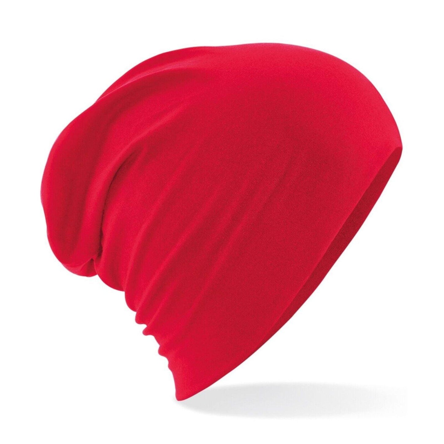 Slouchy Beanie Hats UK - Jersey Stretch Beanie Hat Soft Thin Warm Cotton Skull Cap
