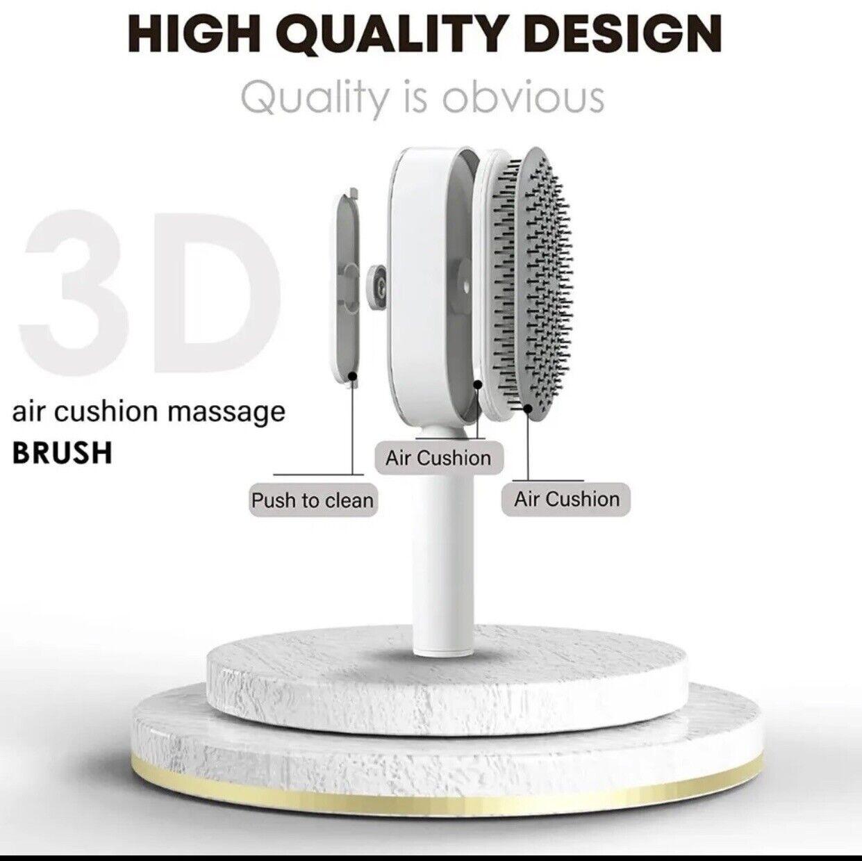 Self Cleaning Hair Brush - Air Cushion Comb Press Type Cleaning Design Comfortable Hair Brush