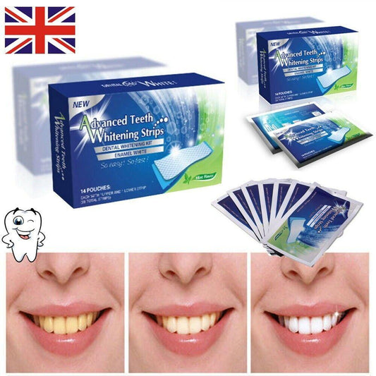 Teeth Whitening Strips - 28 Professional Advanced Teeth Whitening Strips Home Tooth Bleaching Non-Toxic Sensitivity Free