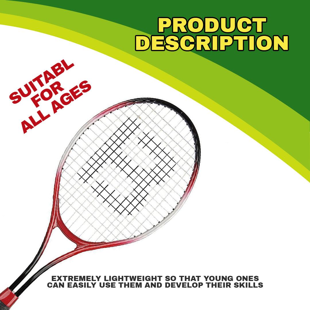 Tennis Racket and Balls - Aluminium Tennis Racket Set (2 Rackets & Ball) Suitable For All Ages