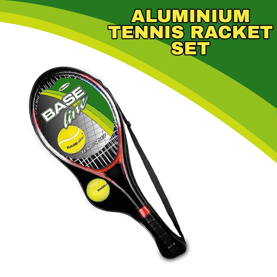 Tennis Racket and Balls - Aluminium Tennis Racket Set (2 Rackets & Ball) Suitable For All Ages