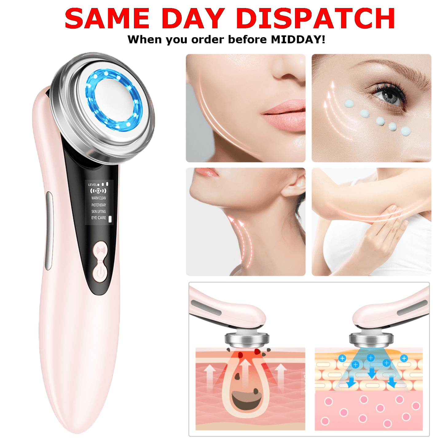 Skin Tightening Machines - Photon LED Light Skin Rejuvenation Therapy Device RF EMS Lifting Firming Beauty