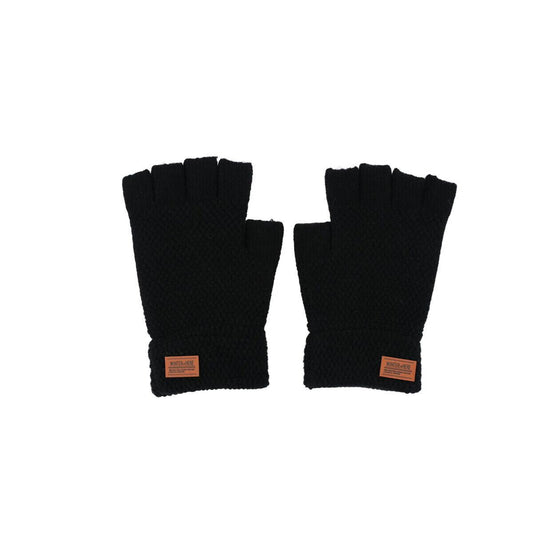 Gloves Without Fingertips - Thermal Fingerless Gloves Mens Womens Knitted Warm Winter Half Finger Mittens