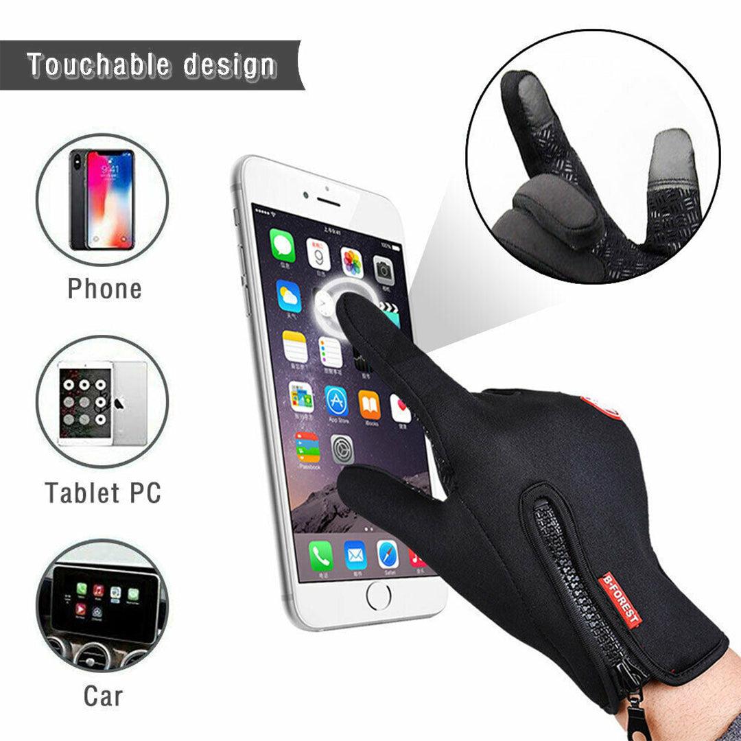 Thermal Waterproof Gloves - Winter Warm Windproof Fleece Lined Thermal Touch Screen Gloves