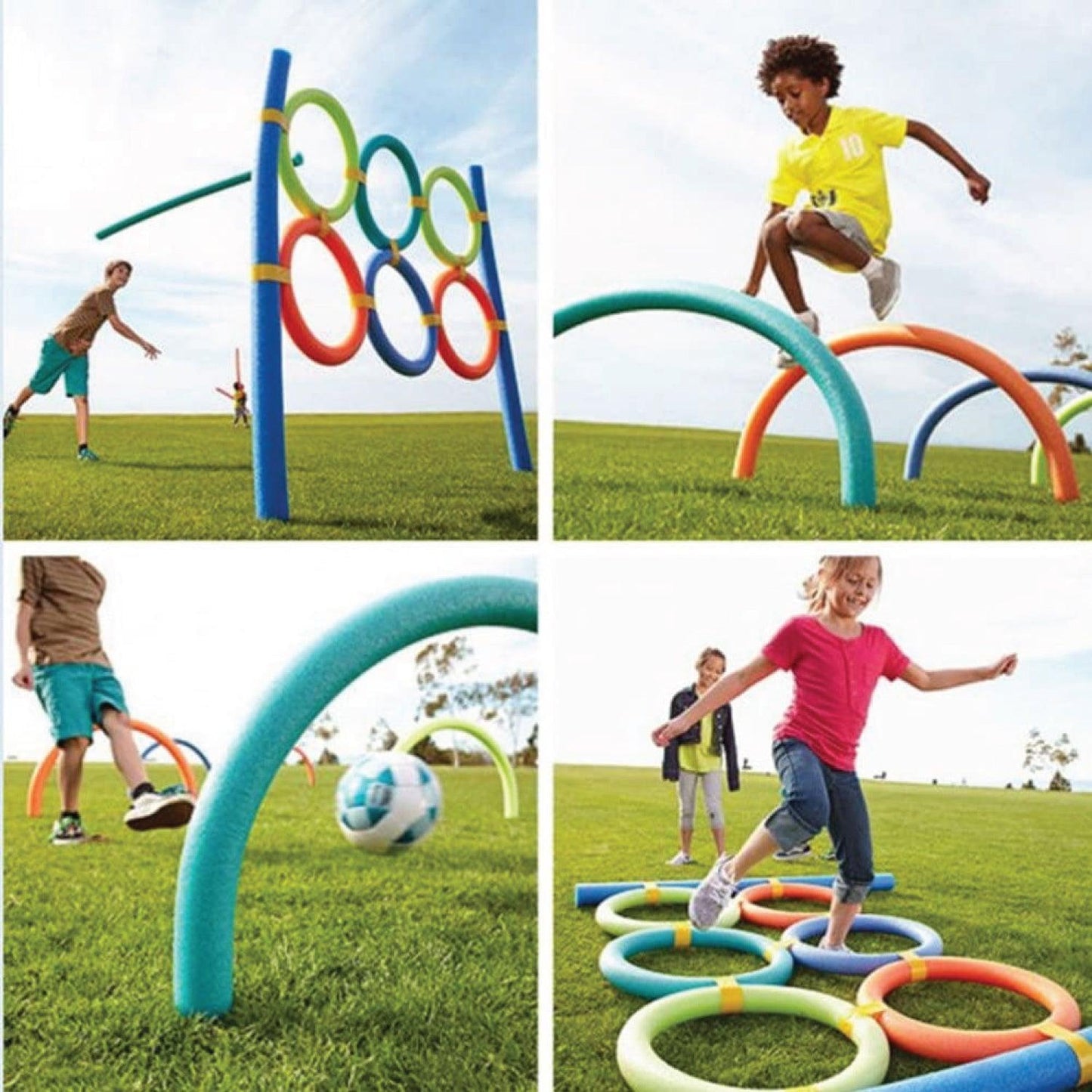 Foam Swimming Pool Noodle - 3x Swimming Pool Noodle Stick Water Float Aid Strip Blue or Red