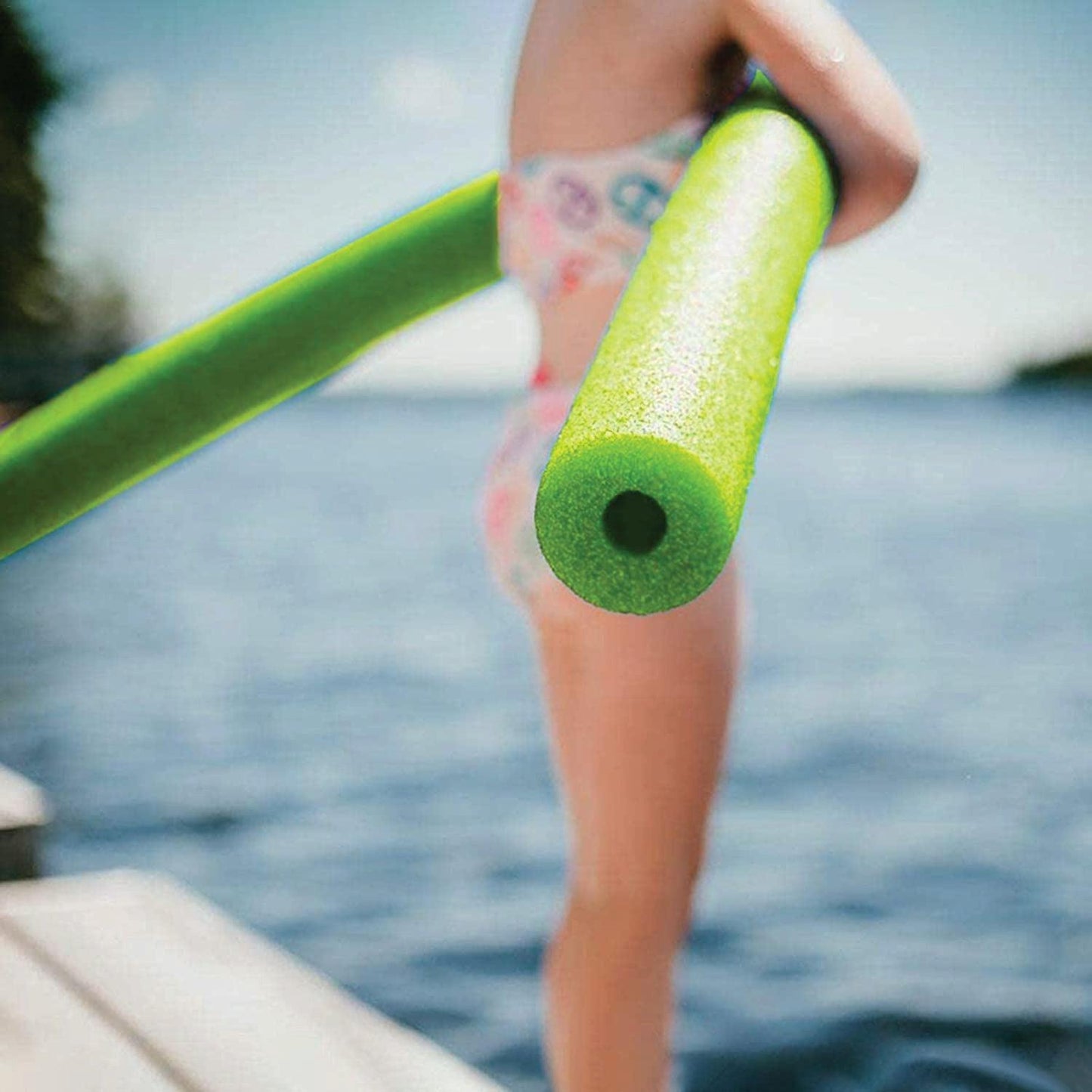 Foam Swimming Pool Noodle - 3x Swimming Pool Noodle Stick Water Float Aid Strip Blue or Red
