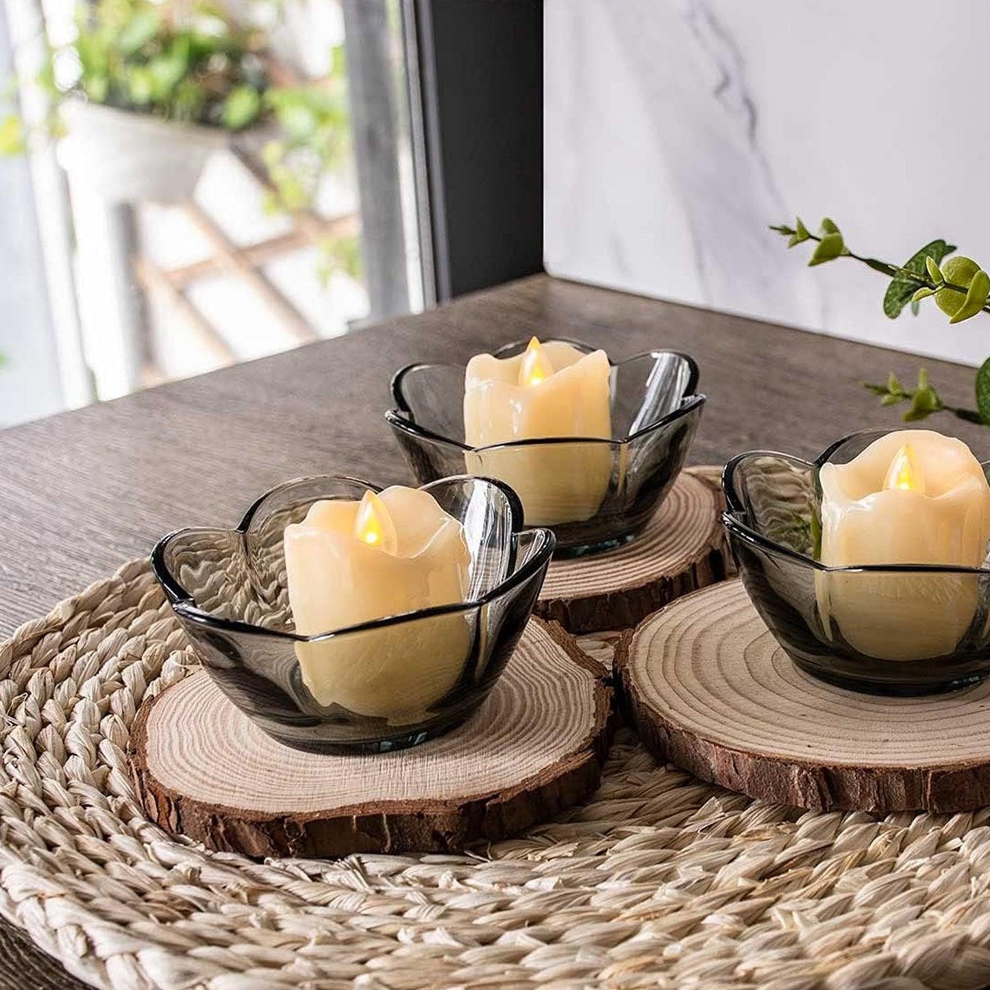 LED Candle Tea Lights - 12pcs Tea Lamp Flameless Flicker Timer Candles Battery Operated