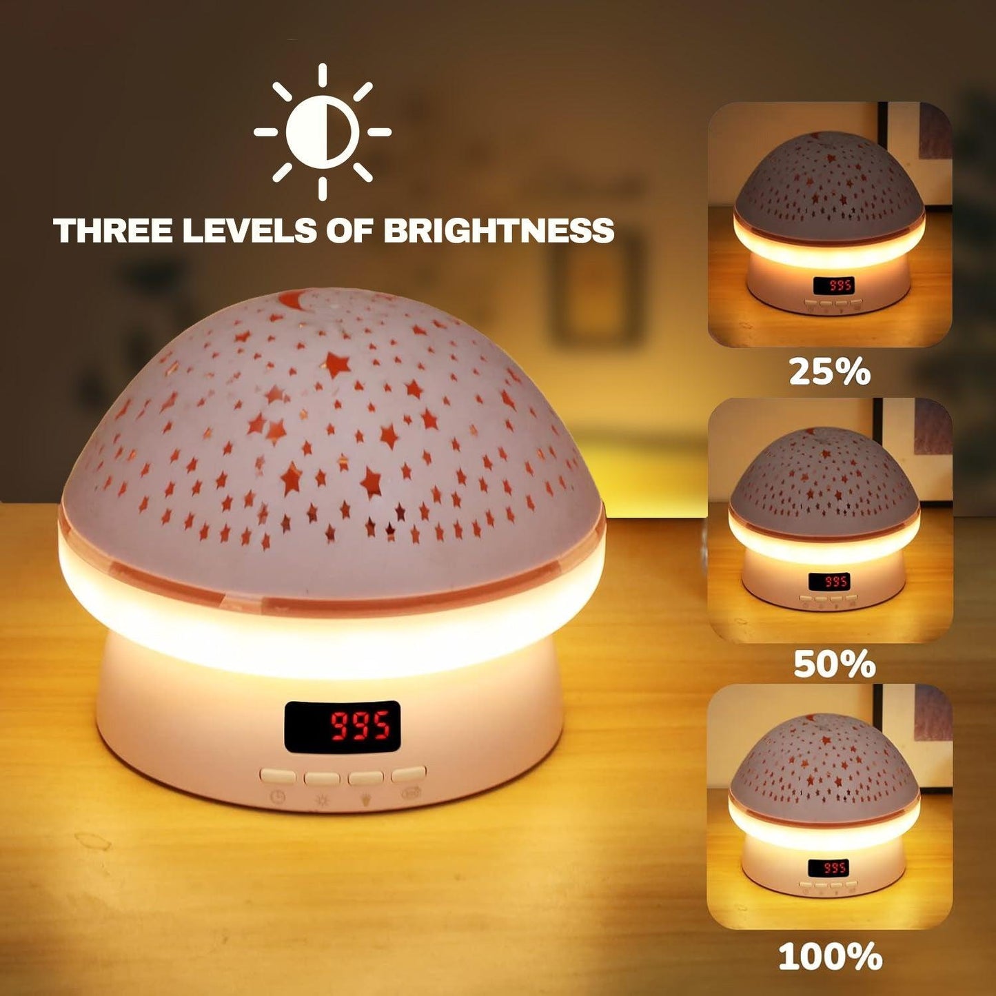 Stars Light Projector - Timer Rotation Star Projector Night Light for Kids Xmas Stocking Fillers