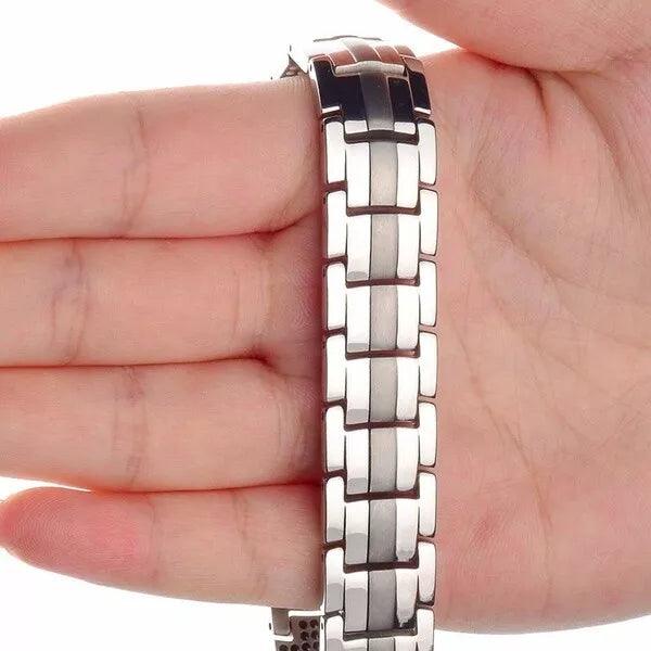 Magnetic Bracelet - Titanium Double Row Bio 4in1 Magnetic Bracelet | Arthritis Pain Relief