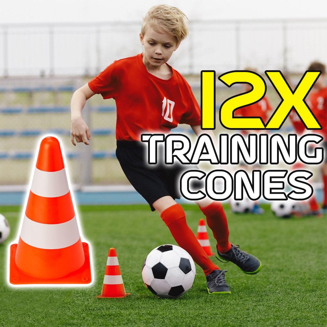 Training Cones Football - 12pcs Orange & White Training Cones Markers Agility Sports Football Soccer