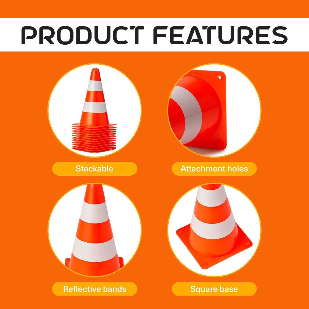Training Cones Football - 12pcs Orange & White Training Cones Markers Agility Sports Football Soccer